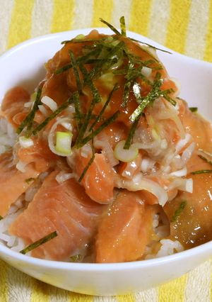簡単！サーモン漬け丼-レシピのメイン写真
