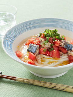 さばトマ白だしそうめん-レシピのメイン写真