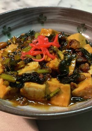 No2716大根の葉の麻婆豆腐-レシピのメイン写真