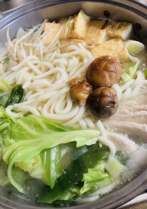 大根☆キャベツ☆むね肉やわらかうどん鍋♪-レシピのメイン写真