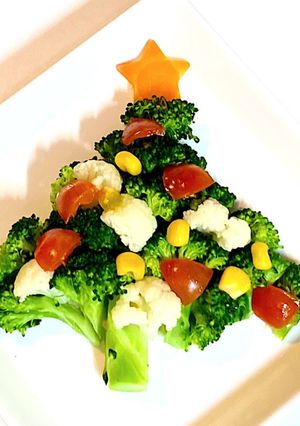 茹で野菜で!簡単!クリスマスサラダ-レシピのメイン写真