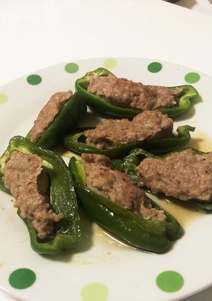 【シンプル】ピーマンの肉詰め-レシピのメイン写真