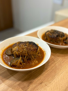 失敗なしふわふわ煮込みハンバーグ🍽️-レシピのメイン写真