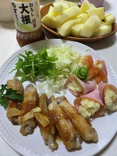鶏手羽のニンニクソテーおろし大根ゆず風味-レシピのメイン写真