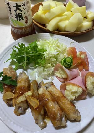 鶏手羽のニンニクソテーおろし大根ゆず風味-レシピのメイン写真