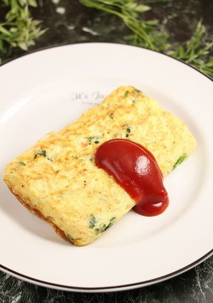 簡単！オムレツ☆ほうれん草パスタ-レシピのメイン写真