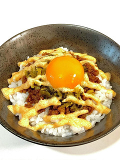 高菜明太マヨ鶏そぼろ丼-レシピのメイン写真