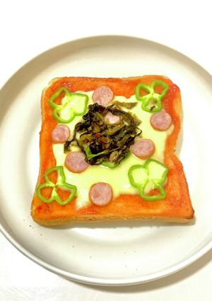 高菜ピザトースト-レシピのメイン写真