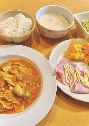 キャベツのトマト煮 タロの弁当晩ご飯編-レシピのメイン写真