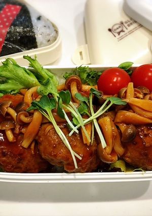 のっけ弁当(煮込みハンバーグ2)-レシピのメイン写真