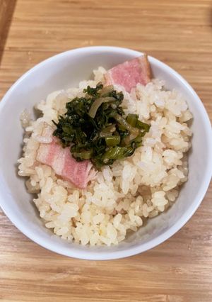 炊き込みご飯　ベーコンと椎茸-レシピのメイン写真