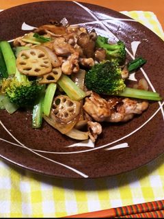 レンコンと豚肉のオイスターソース炒め-レシピのメイン写真
