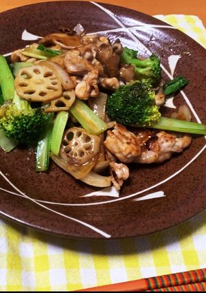 レンコンと豚肉のオイスターソース炒め-レシピのメイン写真