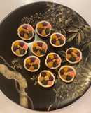 カラフル餡の胡桃最中！プチ和菓子♪