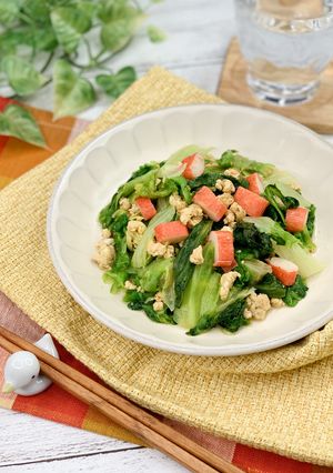 レタスとカニカマの旨たま炒め＊簡単副菜＊-レシピのメイン写真