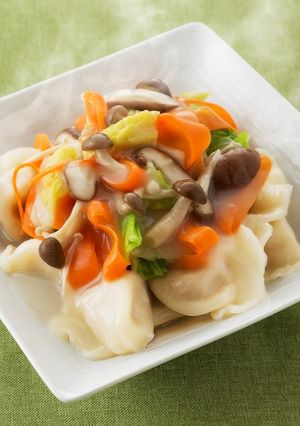 きのこと白菜のあったかあんかけ水餃子-レシピのメイン写真