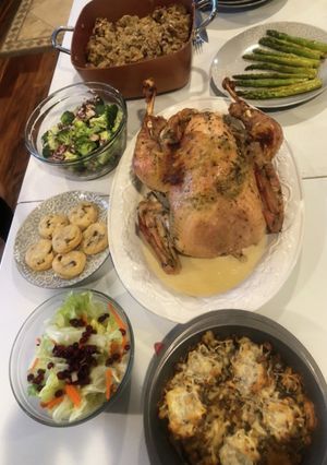 七面鳥(ターキー)の丸焼き、下準備から-レシピのメイン写真