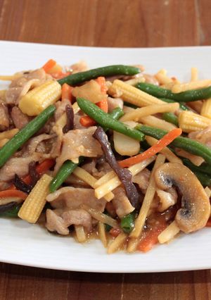 豚肉と中華野菜ミックスの炒め物-レシピのメイン写真