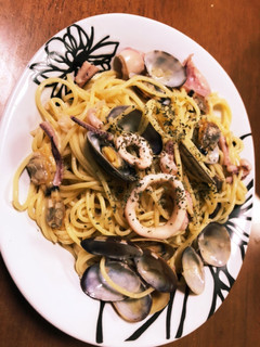 イカとアサリのガーリックパスタ-レシピのメイン写真