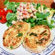 鮭豆腐ハンバーグ おろし大根ゆず仕立て