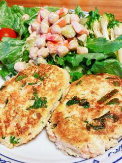 鮭豆腐ハンバーグ おろし大根ゆず仕立て-レシピのメイン写真