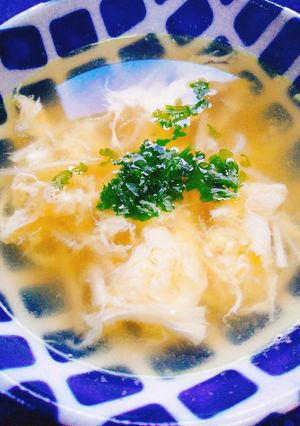 しいたけの茎と玉子のコンソメスープ-レシピのメイン写真