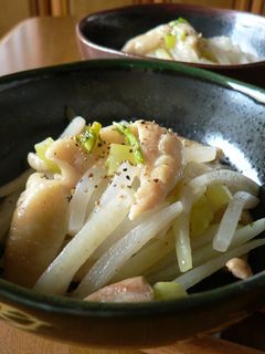 ♡大根と鶏皮のにんにく味炒め♡-レシピのメイン写真