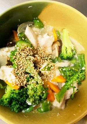 レンジ胸肉ブロッコリー塩炒め味青椒肉絲風-レシピのメイン写真