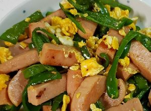 簡単！子どもも大喜びのスパムとピーマン-レシピのメイン写真