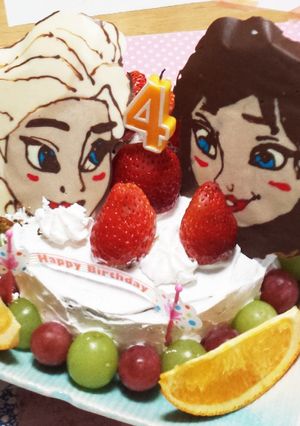 アナと雪の女王ケーキ-レシピのメイン写真