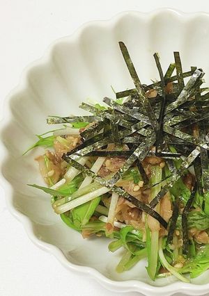 【簡単】水菜とサバ缶の韓国風サラダ-レシピのメイン写真