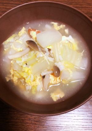 ポカポカ白だし雑炊-レシピのメイン写真
