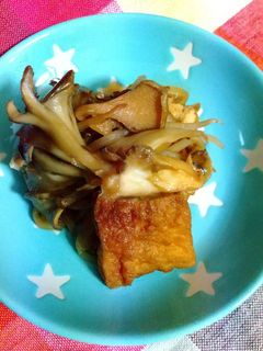 厚揚げ・もやし・舞茸の焼き肉のたれ炒め-レシピのメイン写真