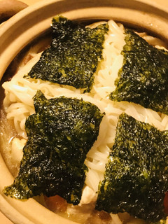 鍋の素●鶏肉と海苔&餅の寄せ鍋-レシピのメイン写真