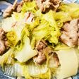牡蠣だししょうゆで作る、白菜と豚肉の煮物