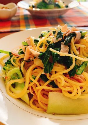 モチッと！大根葉とブロッコリーのパスタ-レシピのメイン写真