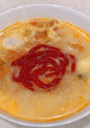 余ったチキンライスで、オムライスープご飯-レシピのメイン写真