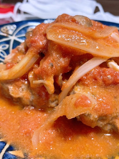 トマトの煮込みハンバーグ-レシピのメイン写真