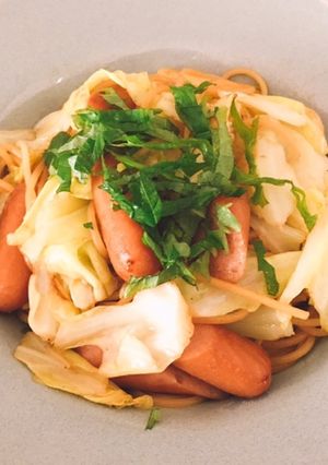 キャベツとウインナーのパスタ-レシピのメイン写真
