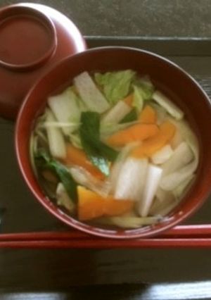簡単　あっさり野菜の雑煮-レシピのメイン写真