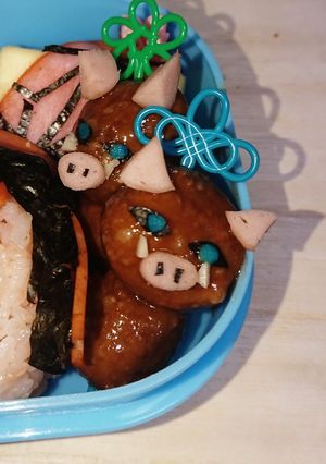 鬼滅の刃 伊之助 キャラ弁 いのしし-レシピのメイン写真