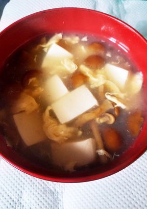 なめこと豆腐 玉子の中華風スープ-レシピのメイン写真