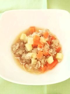 【離乳食後期】牛挽肉と野菜のトマト煮-レシピのメイン写真