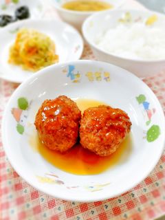 野菜もとれる!和風あんかけミートボール-レシピのメイン写真