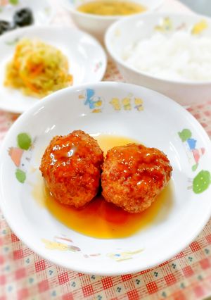 野菜もとれる！和風あんかけミートボール-レシピのメイン写真