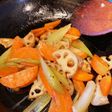 レンコン人参セロリの炒め煮