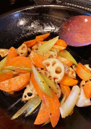 レンコン人参セロリの炒め煮-レシピのメイン写真
