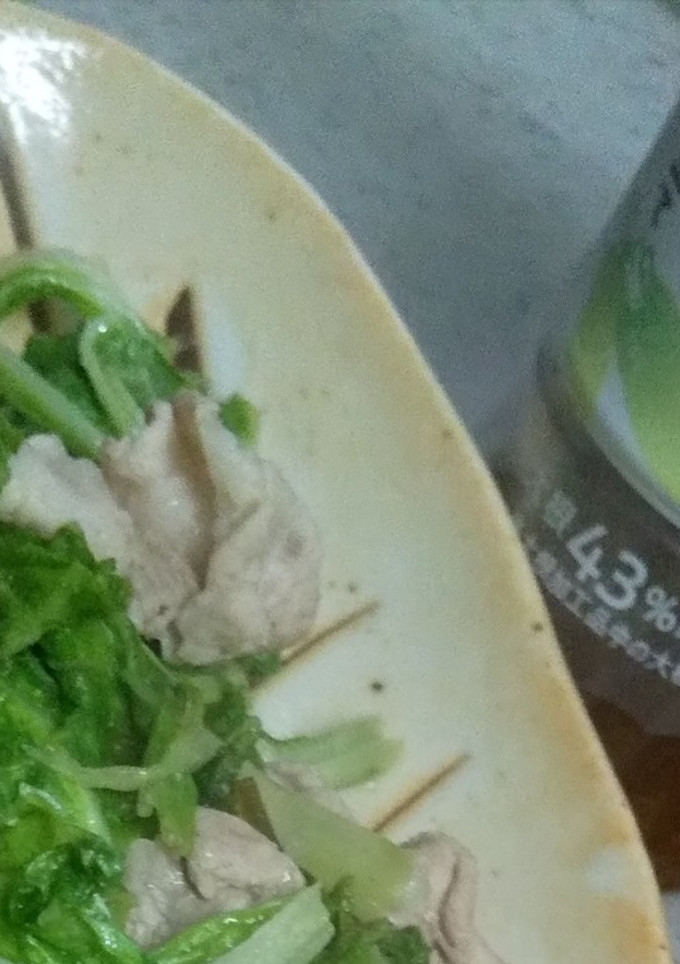 白菜の浅漬けと豚こまのあっさり炒め-レシピのメイン写真