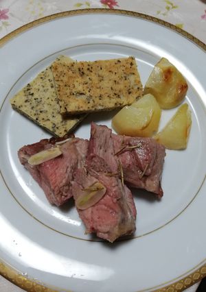 ローズマリーローストポークとパジルパン:-レシピのメイン写真