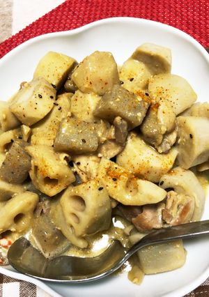 れんこんと里芋の味噌煮-レシピのメイン写真